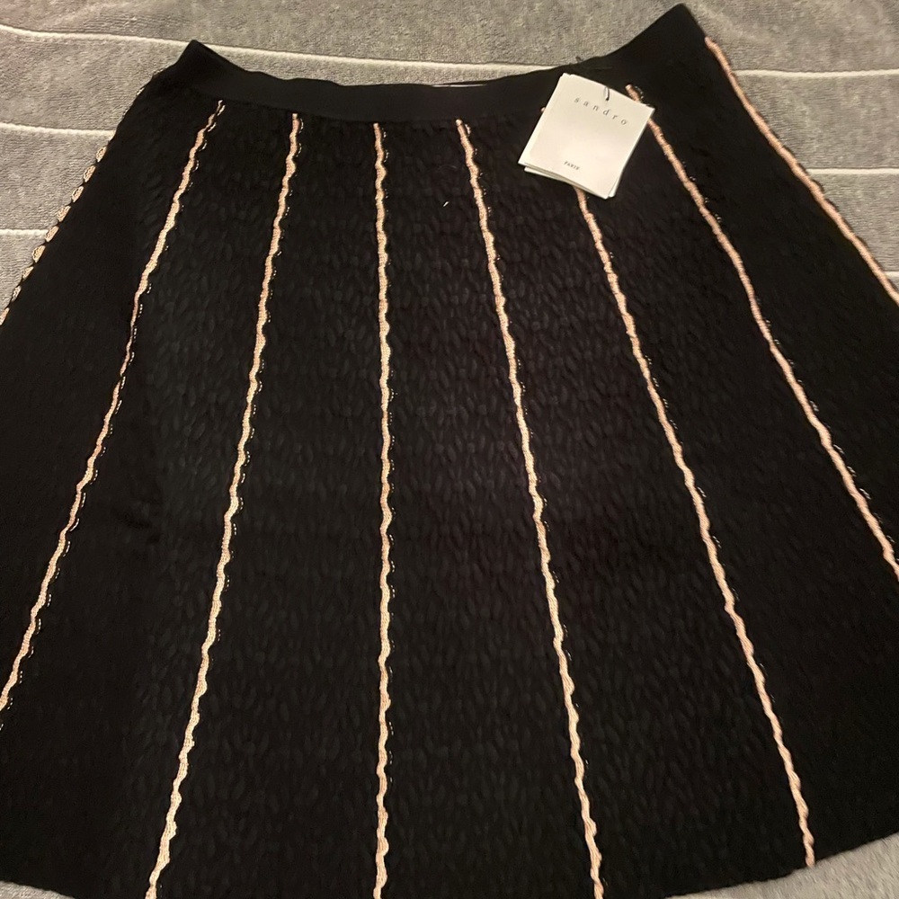 Sandro Paris  Short A-line Knit Skirt - Picture 4 of 6